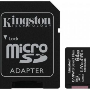 Карта памет MicroSD Kingston Canvas Select Plus, 64GB, 100MB/s, С адаптер