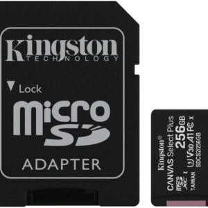 Карта памет MicroSD Kingston Canvas Select Plus, 256GB, 100MB/s, С адаптер