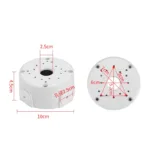Универсална монтажна основа за камера – ABS, водоустойчива, универсална (бяла) - Image 2