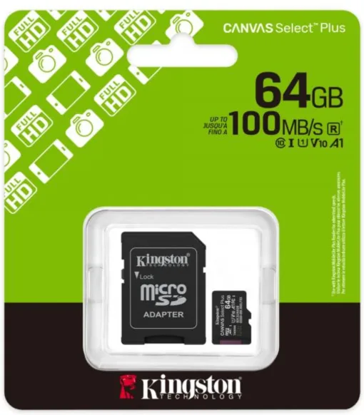 kinston 64bg micro cd cart Карта Памет Kingston Canvas Select Plus 64GB